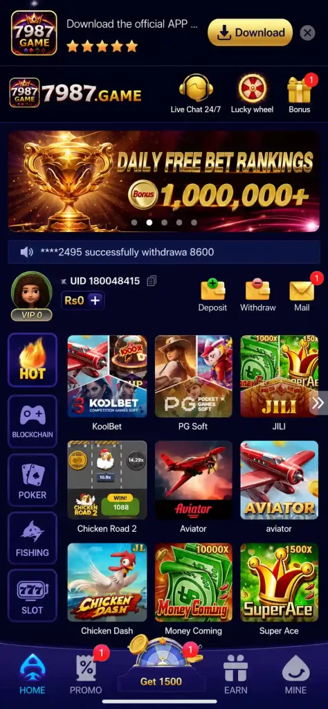7987 Game Download APK New Earning App of Online Casinos